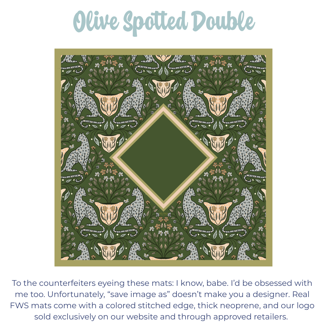 Olive Spotted Double Mahjong Mat