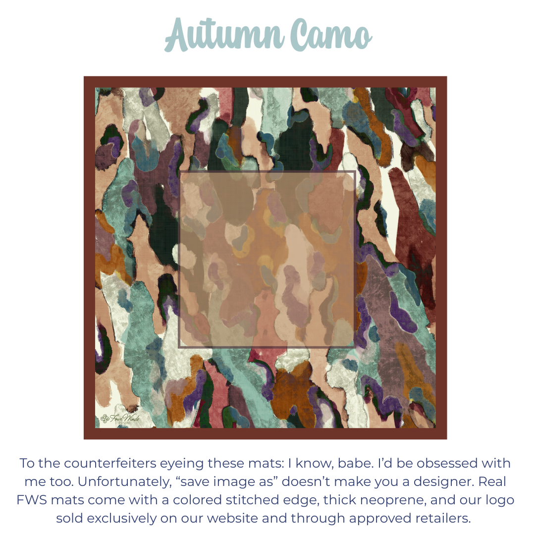 Autumn Camo Mahjong Mat