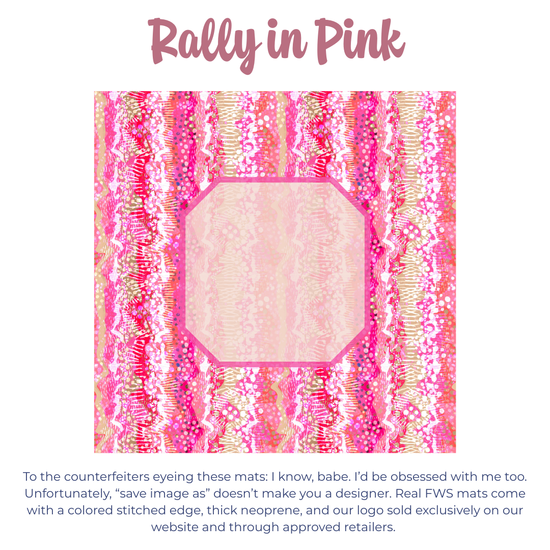 FWS x Mahj Mood Collab: Rally in Pink Mat: Benefitting PINK FUND| Pre-Order, Ships End of December