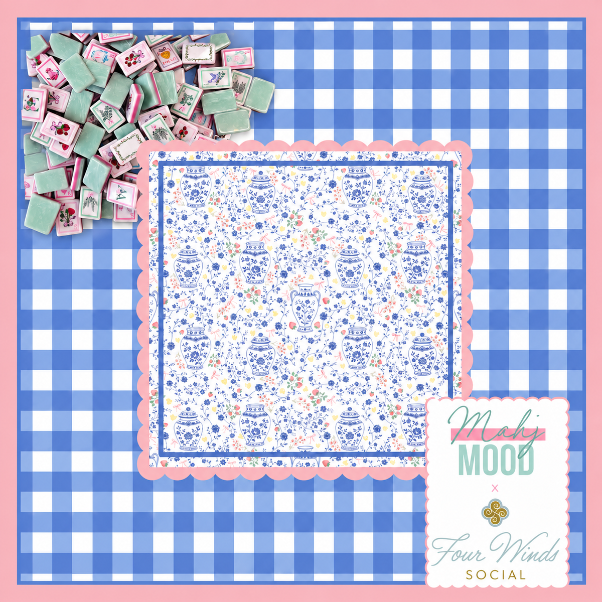 FWSx Mahj Mood: Bow & Bloom Mat
