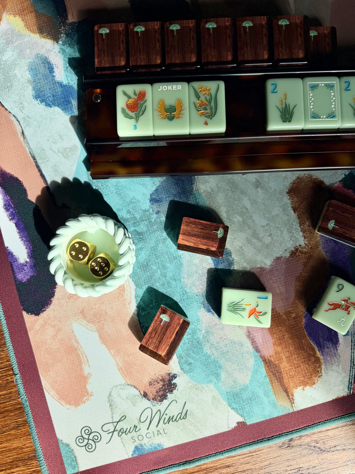 Autumn Camo Mahjong Mat