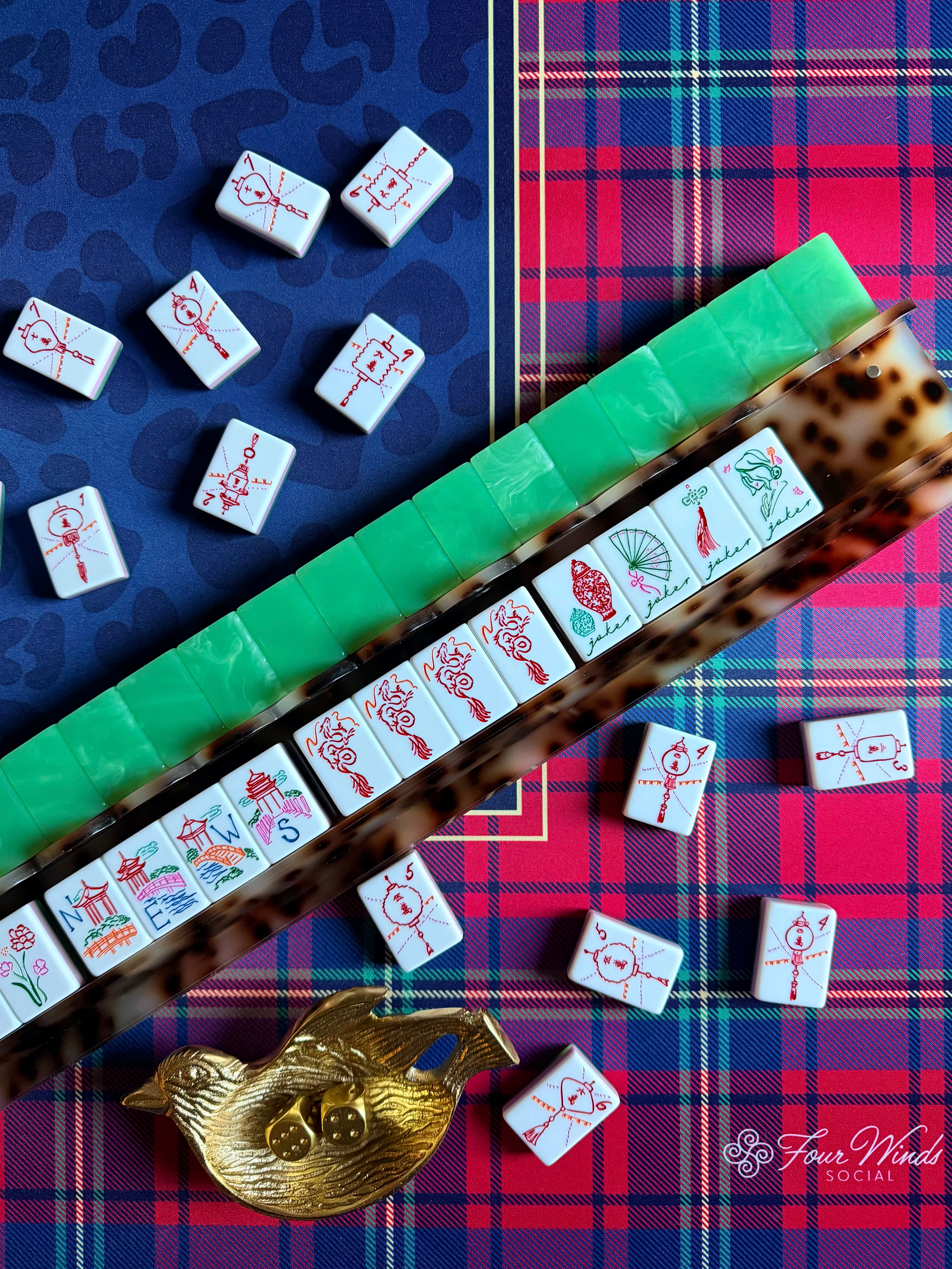 Spottish Tartan Mahjong Mat