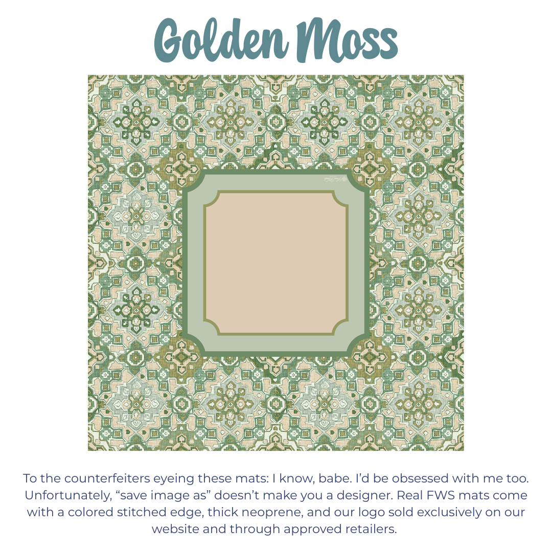 Golden Moss Mahjong Mat